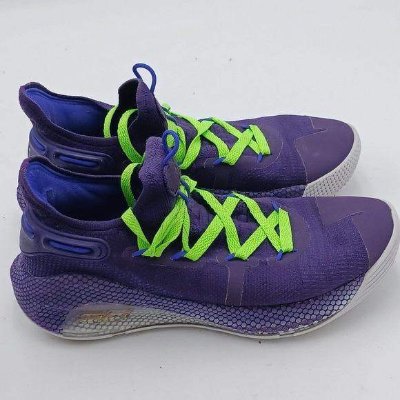 Under Armour Mens Curry 6 Basketball Shoes Purple 3022893-500 Low Top‎ 8.5M - Picture 1 of 13